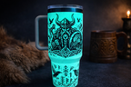 Viking 40oz Full Wrap Glow in the dark Tumbler