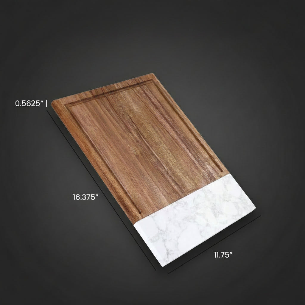 Marble & Wood Cutting Board